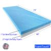 FoamTouch 3" Height x 48" Width x 75" Length Camper/RV bunk Mattress with Gel Memory Foam -No Cover view 2