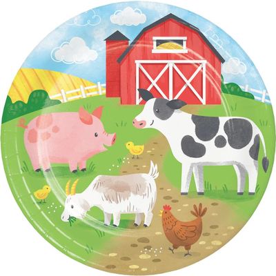 Creative Converting Farm Animals Paper Plates, 8 Count