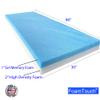 FoamTouch 3" Height x 30" Width x 80" Length Camper/RV bunk Mattress with Gel Memory Foam -No Cover view 2