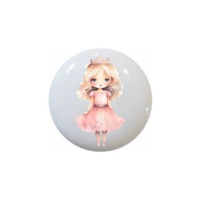 Cute Princess Girls Variety of Room Decor Pink Purple - 1.5" DECORATIVE Glossy Ceramic Dresser Drawer PULLS Cabinet Cupboard KNOBS (03)