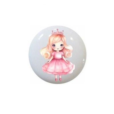 Cute Princess Girls Variety of Room Decor Pink Purple - 1.5" DECORATIVE Glossy Ceramic Dresser Drawer PULLS Cabinet Cupboard KNOBS (18)