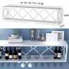 Bar Unit Floating Shelves, Wall-Mounted Wine Racks Inverted Wine Glass Rack Multifunctional Iron Bottle Holder Simple Hanging Goblet Rack For Home, Bar, Cafe, Kitchen, Wine Cellar Etc. ( Color : Black view 2