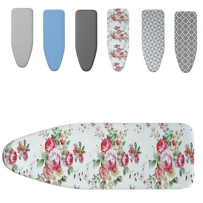 EMENAR 3 Layer Large Iron Board Cover Standard Size Board Covers Replacement, 36x12inch 39x13inch 43x13inch 48x15inch Ironing Board Cover and Pad, 6 Style (Color : Blume, Size : 36x12inch(90x30cm))
