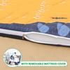 4cm Thick Firm Mattress Topper Queen,High Density Foam Mattress Pad with Skin Friendly Washable Cover,Memory Foam Bed Topper Full,High Density Ventilated Mattress Pad,Flower,90x190cm/35x75 view 2