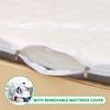4cm Thick Firm Mattress Topper Queen,High Density Foam Mattress Pad with Skin Friendly Washable Cover,Memory Foam Bed Topper Full,High Density Ventilated Mattress Pad,White,70x190cm/28x75 view 3