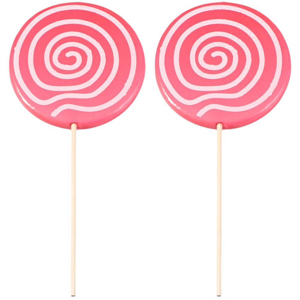 HOMSFOU Lollipop Decor 2 Pcs Party Props Fake Food Photo Booth Candy Ornaments for Kids Birthday Festival Decoration 12.20X5.51X0.39 Inch