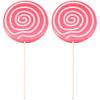 HOMSFOU Lollipop Decor 2 Pcs Party Props Fake Food Photo Booth Candy Ornaments for Kids Birthday Festival Decoration 12.20X5.51X0.39 Inch view 1
