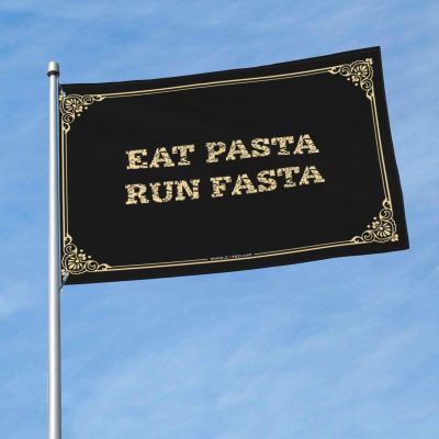 Flags For Room Girls Eat Pasta Run Fasta Flag Funny Room Decor Door Decorations For Bedroom (Color : Colour, Size : 60X90CM)