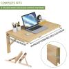 Wall Table Small Fold Down/Up Table for Space Saving,Wall Mounted Drop-Leaf Table Floating Laptop Desk Hanging Table for Study, Bedroom, Bathroom, or Balcony, Wood ( Size : L50xW40cm/L20xW16in ) view 2