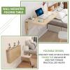 Wall Table Small Fold Down/Up Table for Space Saving,Wall Mounted Drop-Leaf Table Floating Laptop Desk Hanging Table for Study, Bedroom, Bathroom, or Balcony, Wood ( Size : L50xW40cm/L20xW16in ) view 4