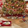 AVOIN colorlife Buffalo Plaid Christmas Tree Skirt 36 Inch, Winter Holiday Tree Decoration view 3