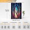 NTETSN Fantacy Castle Window Shower Curtain, Arched Door Through Fairy Tale Forest, Stained Windows Circle Scenery Polyester Cloth Bathroom Decor Curtains Set with Hooks,Mini 48x72 Inch view 3