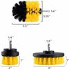 3 Pack Drill Brush Power Scrubber Cleaning Brush Set All Purpose Drill Scrub Brushes Kit for Grout, Floor, Tub, Shower, Tile, Bathroom and Kitchen Surface (Yellow) view 2