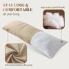 Cosybay Full Body Pillow Insert with Beige Pillowcase - Fluffy Long Bed Pillow for Adults - Firm Large Body Pillow with Washable Cover for Side and Back Sleepers - 20x54 Inch(Beige) view 2