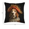 American Foxhound Dog Portrait Renaissance Funny Pet Mom Dad Throw Pillow view 4