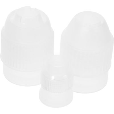 Kichvoe 3pcs Cake Piping Bag Couplers Reusable Nozzle Converters for Decorating Cakes Cookies and Pastries and Included