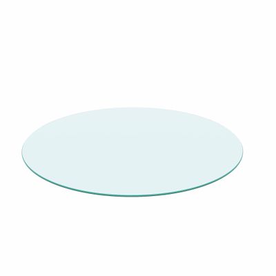 20" Round Glass Table Top, Clear Tempered Glass Table Top with 1/4" Inch Thick Round Polished Edge, Ideal for Dining Table, Coffee Table, Patio Table