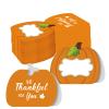 40 Pumpkin Thanksgiving Name Cards - Folding Table Setting Cards for Family Dinners, Fall & Halloween Events view 1