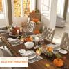 40 Pumpkin Thanksgiving Name Cards - Folding Table Setting Cards for Family Dinners, Fall & Halloween Events view 2