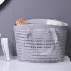 2pcs Plastic Laundry Basket Grocery Basket Shopping Grocery Tote Toy Egg Container Dorm Shower Plastic s Container Girl Pulley Bathroom view 4