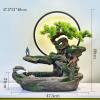 Tabletop Fountains Tabletop Water Fountain Indoor Waterfalls Fountains Decorative Tabletop Fountain with LED Light Artificial Bonsai Tree Design Best Home Gifts for Parents or Friends Desktop Water Fo view 2