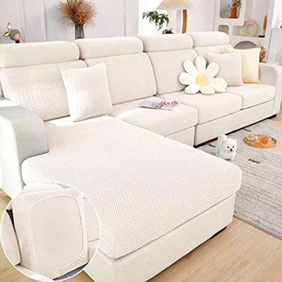 ATHNO Sectional Couch Covers,Universal Couch Cushion Covers,Scratch Resistant Stretchy Non-Slip Sofa Protector - Fits Sectional 3/45 Seater Machine Washable Furniture Cover