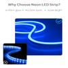 Samsion 45m Neon LED Rope Lights Outdoor Waterproof 150ft AC110V~130V Blue Neon LED Flexible Rope Lights with Dimmable Controller LED String Lights Strip for Outside Bedroom Garden Building Yard Decor view 3