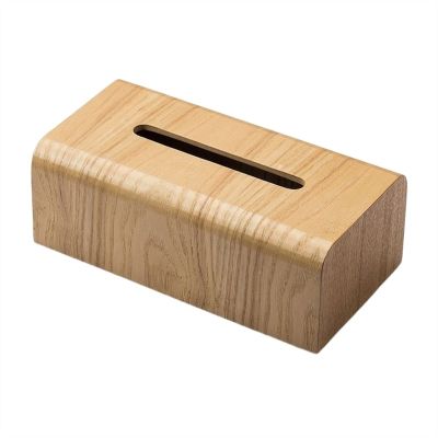 Tissue Box Cover Creative Wooden Tissue Box High-end Light Luxury Paper Box Simple Design Desktop Decoration Facial Tissue Box Holder Decorative Tissue Holder (Color : Natural)