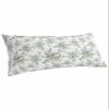 BOBOWUNY Eucalyptus Leaves Pillow Covers King Size, Spring Floral Summer Teal Botanical Soft Bed Throw Pillowcases Breathable Cooling Long Lumbar Body Pillow Sham Cover for Bed Sofa 20x40 view 1