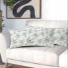 BOBOWUNY Eucalyptus Leaves Pillow Covers King Size, Spring Floral Summer Teal Botanical Soft Bed Throw Pillowcases Breathable Cooling Long Lumbar Body Pillow Sham Cover for Bed Sofa 20x40 view 2