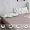 BOBOWUNY Eucalyptus Leaves Pillow Covers King Size, Spring Floral Summer Teal Botanical Soft Bed Throw Pillowcases Breathable Cooling Long Lumbar Body Pillow Sham Cover for Bed Sofa 20x40 view 4
