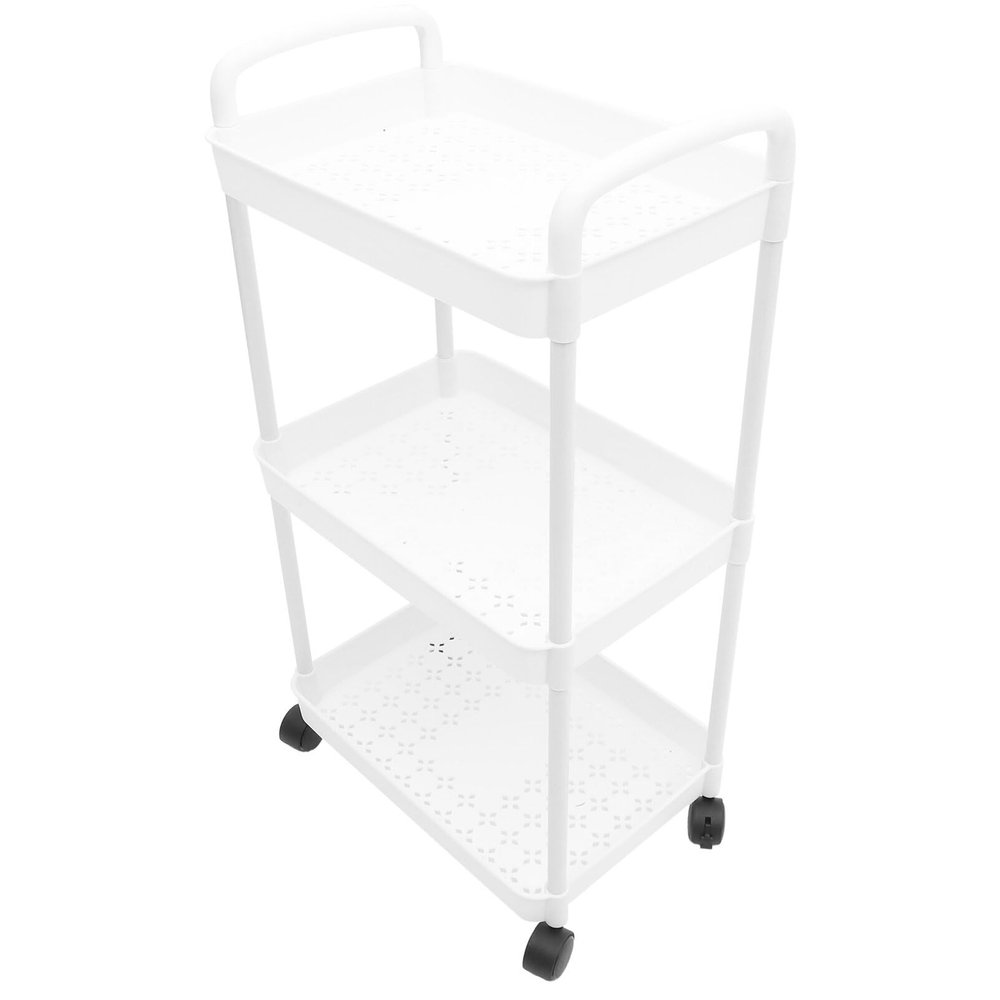 Homoyoyo Rolling Trolley Storage Cart Organizer Wheels for Kitchen Bathroom and Bedroom Construction for Home Organization