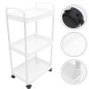 Homoyoyo Rolling Trolley Storage Cart Organizer Wheels for Kitchen Bathroom and Bedroom Construction for Home Organization view 3