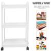 Homoyoyo Rolling Trolley Storage Cart Organizer Wheels for Kitchen Bathroom and Bedroom Construction for Home Organization view 4