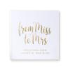 Bridal Shower Guest Book, Miss to Mrs Guestbook Ideas for Future Bride Advice or Letters to Bride Album Colors Available - White Gold (10x8) view 1