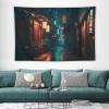 Tapestry for Wall Decor Aesthetic, Streets of Tokyo at Night After Rain Room Decor for Teen Girls, Funny Tapestries Flag, Bohemian Wall Hanging, 40"x60" view 3