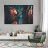 Tapestry for Wall Decor Aesthetic, Streets of Tokyo at Night After Rain Room Decor for Teen Girls, Funny Tapestries Flag, Bohemian Wall Hanging, 40"x60" view 4