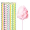 Cotton Candy Cones Penta Angel 50Pcs 13.8 Random Color Cotton Candy Holder Stick Paper Straw Cones for Birthday Wedding Party Candy Making (Random Color, 50) view 1