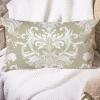 MISSUYSA Rectangular Cushion Cover Tan White Damask Pillow Cover Traditional Chinese 12x18 Decorative Pillow Home Cotton Linen Artistic Pillow Case for Couch Bed Home Soft Decor view 2