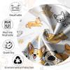 Renaiss 72x72 Inches Cute Raining Cats Dogs Shower Curtain for Bathroom Decor Cartoon Animals Pets Playing Water in Bathtub Kids Bath Curtain Set Waterproof Fabric Polyester with Hooks view 4