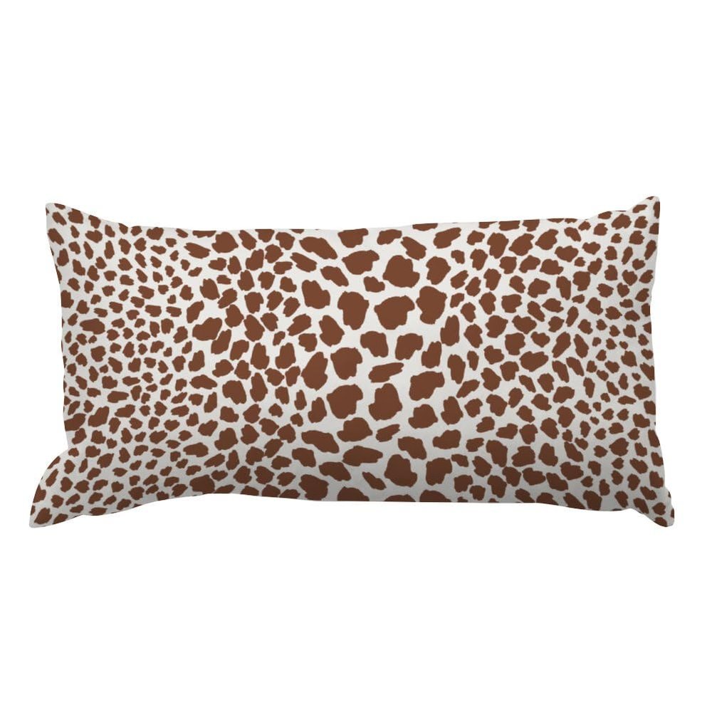 MISSUYSA Red Cheetah Leopard Print Animal Rectangle Lumbar Pillow Case Traditional Throw Pillow Cover 16x24 Decorative Pillow Home Cotton Linen Traditional Pillowcase for Couch Sofa Living Room Decor