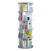 SAAKO 360 Rotating Bookshelf Round Bookshelf Eco-Friendly Bookshelves Rustic Rack Bookcase Living Room,Bedroom Cabinet Bookshelf view 1