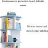 SAAKO 360 Rotating Bookshelf Round Bookshelf Eco-Friendly Bookshelves Rustic Rack Bookcase Living Room,Bedroom Cabinet Bookshelf view 4