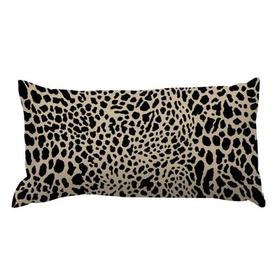 MISSUYSA Navy Cheetah Leopard Print Lumbar Cushion Cover Japanese Throw Pillow Cover 12x18 Decorative Pillow Home Cotton Linen Luxury Cushion Cover for Sofa Couch Living Room Bedroom