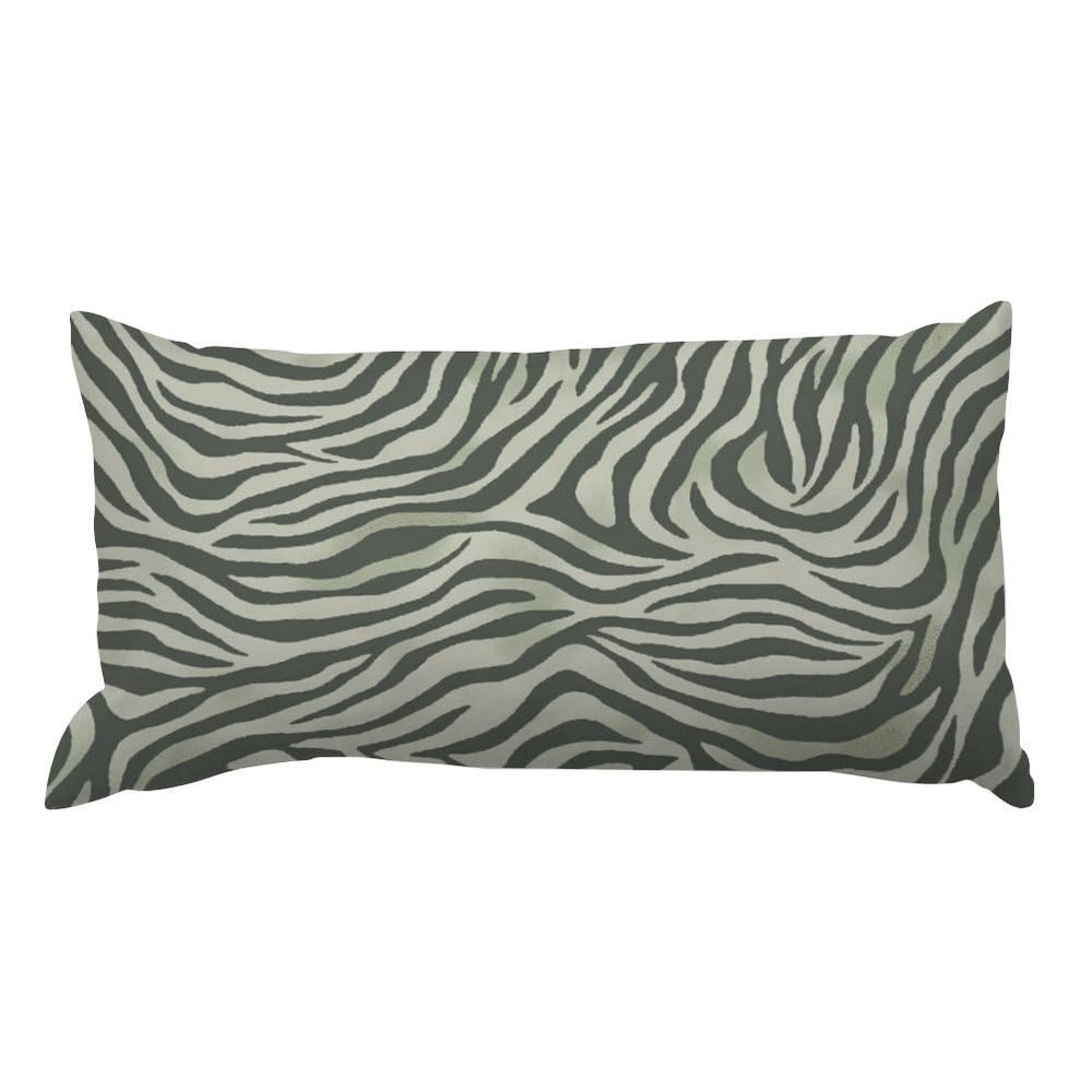 MISSUYSA Asian Style Throw Pillowcase Tiger Stripes Cream Gray Cushion Cover Oriental 12x18 Decorative Pillow Home Cotton Linen Retro Rustic Rectangle Lumbar Pillow Case for Sofa Couch Bed