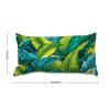 MISSUYSA Chinoiserie Throw Pillow Cover Turquoise Lime Green Tropical Lumbar Pillowcases Traditional Decorative Pillow Home Cotton Linen 12x18 Accent Cushion Cover for Sofa Bed Car Couch Chair view 3