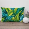 MISSUYSA Chinoiserie Throw Pillow Cover Turquoise Lime Green Tropical Lumbar Pillowcases Traditional Decorative Pillow Home Cotton Linen 12x18 Accent Cushion Cover for Sofa Bed Car Couch Chair view 4