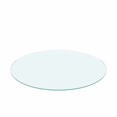 Henf Clear Round Glass Top, 30" Inch Round Tempered Glass Table Top, Transparent Circular Glass Top for End Table, Coffee Table, Dining Table (1/4" Inch Thick, Flat Polished Edge)