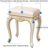 Vanity Stool for Bedroom Makeup Stools Dressing Table Stool PU Padded Chair Vanity Stool Chair Baroque Piano Chair Solid Resin Legs for Bedroom, 40x30x45CM (Color : Silver Leg) view 4