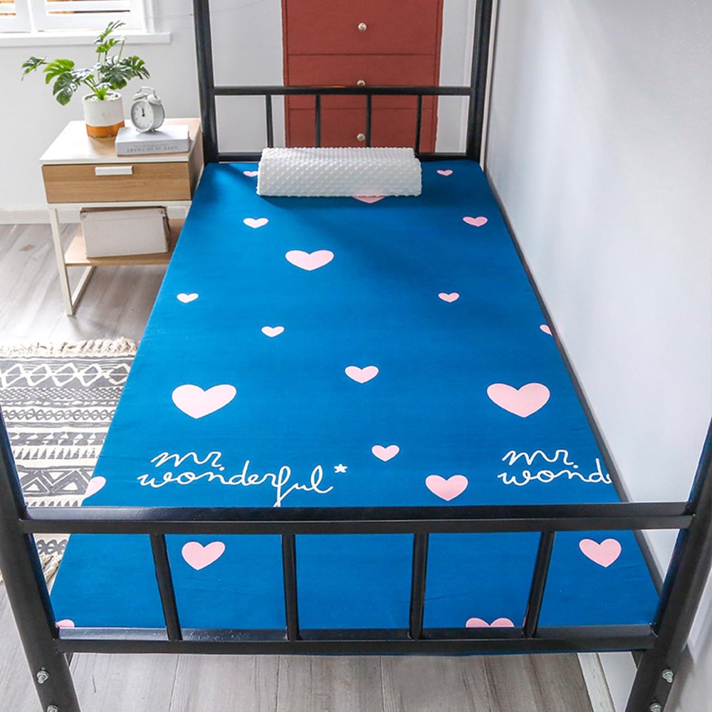 3/5/8/10cm Small Single Bed Mattress Topper Memory Foam,Soft Mattress Topper for Sleeping,High Density Ventilated Mattress Pad with Removable & Washable Cover,Blue 3cm,80x190cm